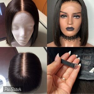 100% Brazilian hair (Custom/Handmade by MsFoxyWig co)!!! Dark Brown Bob Wig